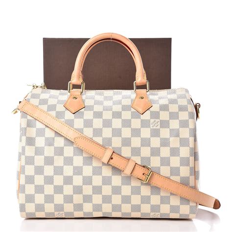 louis vuitton speedy 30 azur damier|speedy 30 with shoulder strap.